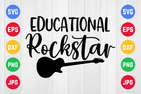Educational Rockstar Svg Design: A Must-Have Graphic for Crafters and Teachers