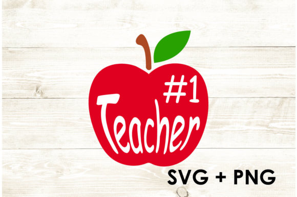 Number One Teacher Apple Gift – A Premium Graphic Design Asset for Content Creators
