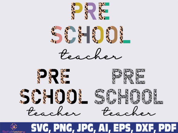 Preschool Teacher Half Leopard: A Versatile Graphic Design Asset for Crafts and Creative Brands