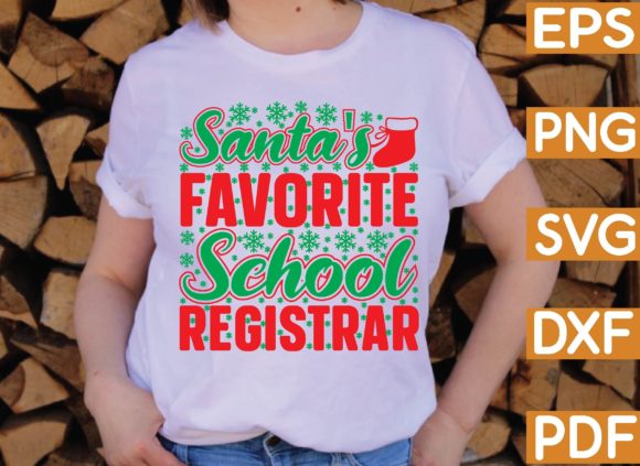 Santa’s Favorite School Registrar: A Festive Graphic Design Asset for Crafts and Branding