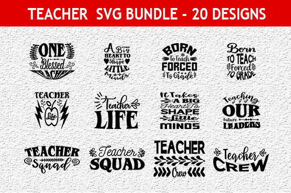 Teacher 40 Quotes Designs Bundle – A Versatile Graphics Kit for Creative Branding