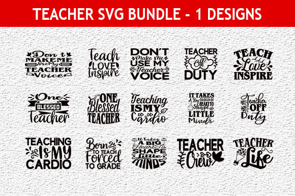 Teacher 42 Quotes Designs Bundle – A Versatile Graphic Design Asset for Crafts and Creative Projects