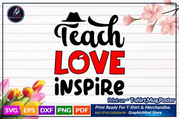 Teacher Print T-Shirt Design: A Versatile Graphic for Crafts and Graphics Projects