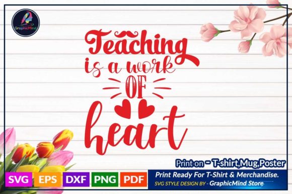 Teacher T-Shirt Design Lettering for Crafts and Graphics